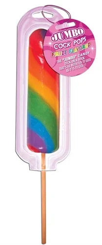 Jumbo Rainbow Cock Pops – Each