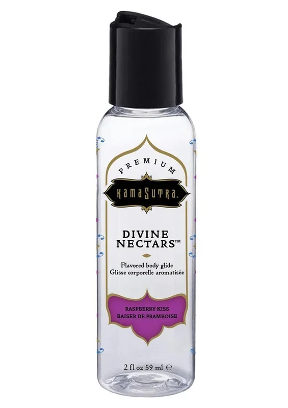 Kama Sutra Divine Nectars Water Based Flavored Body Glide Lubricant 2oz – Raspberry Kiss