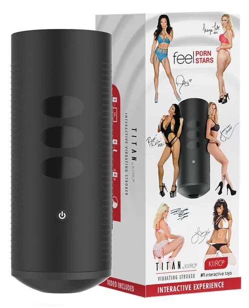 Kiiroo Titan The Experience Interactive Vibrating Stroker – Black