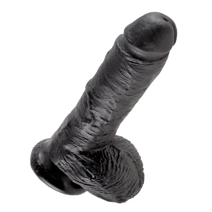 King Cock 8 In Cock W-balls Black