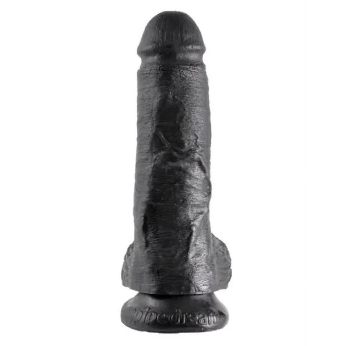 King Cock 8-Inch Cock With Balls – Black