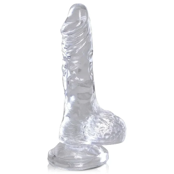 King Cock Clear 4 In Cock W- Balls