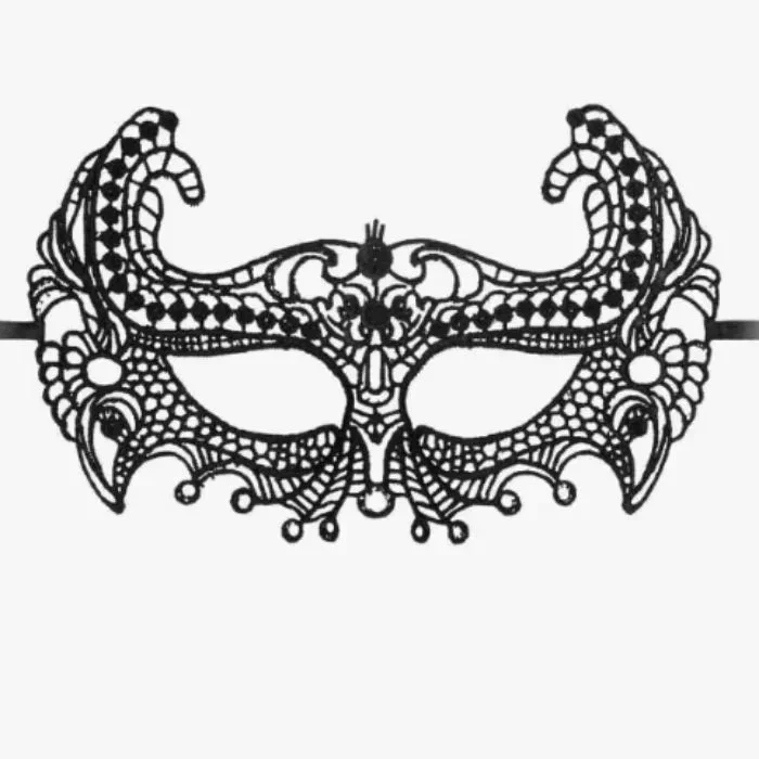 Lace Eye Mask Black – Empress