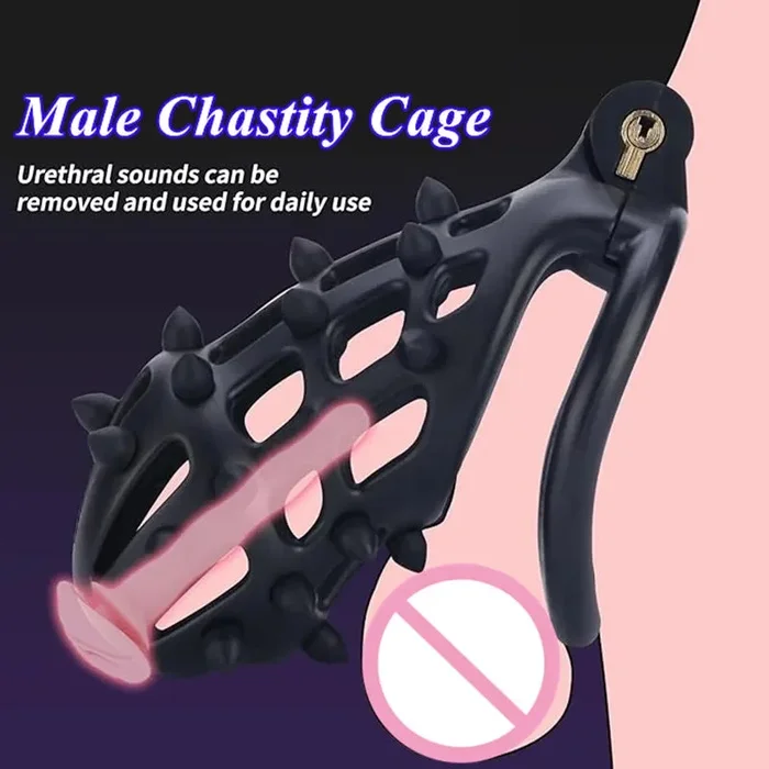Large Spiked Chastity Cage