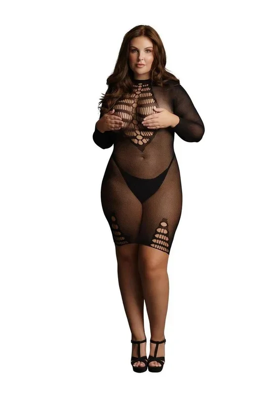 Le Desir Long Sleeve Fishnet Dress