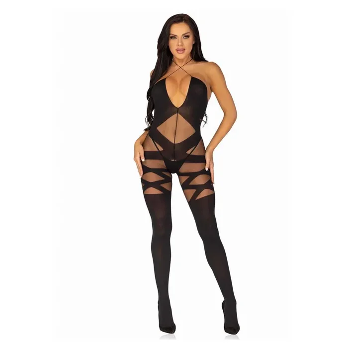 Leg Avenue Feels Like Love Opaque Bodystocking