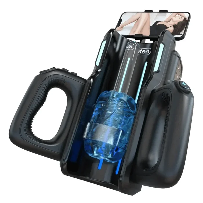 Leten Cannon King: XT5 Jerk Off Machine With 2 Sleeves 10 Modes & 10 Speeds