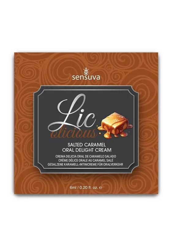Lic-O-Licious Throat Coating Oral Delight Cream Salted Caramel 6ml Packet