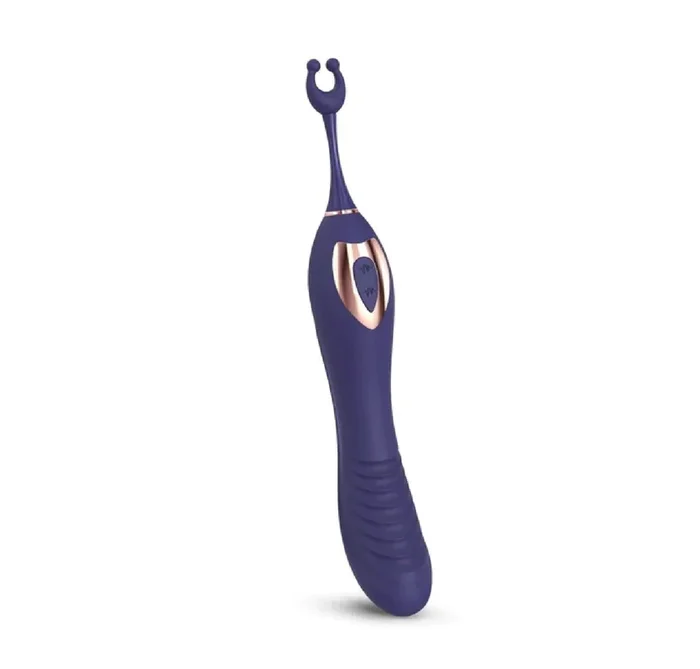 Love to Love O Mega Silicone Multi-Function Vibrator and Clitoral Stimulator – Midnight Indigo