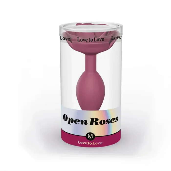 Love to Love Open Roses Silicone Anal Plug – Plum Star (Medium)