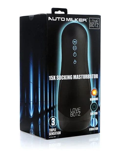 Lovebotz Auto Milker 15x Sucking Masturbator – Black