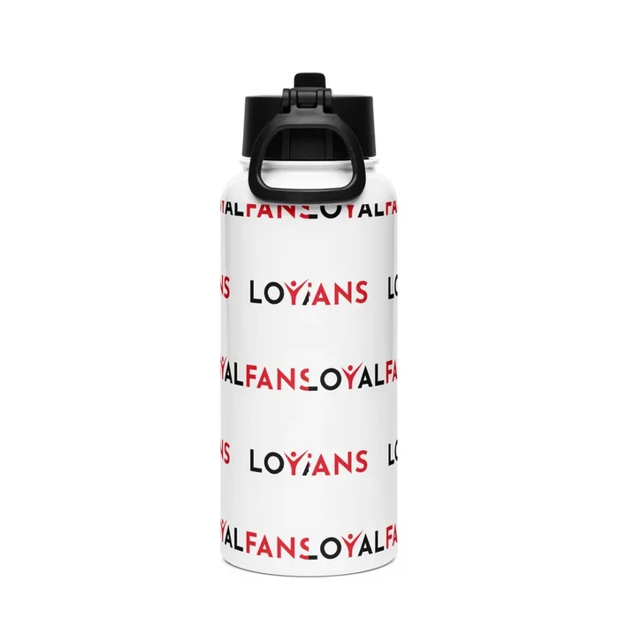 Loyalfans – Water Bottle with a straw lid