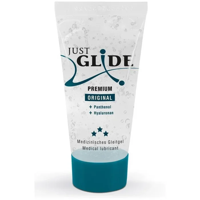 Lubricant “Just Glide Premium Original” water-based & vegan – latex condom safe (200 ml)