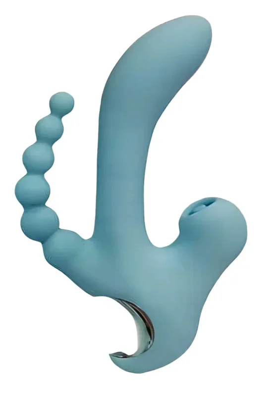 Lulu 3 In 1 Orgasmic Dildo Vibrator | Clitoral Tapping | Anal Beads | USB