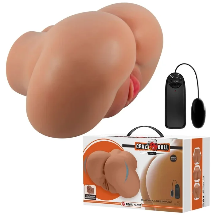 Luna Realistic Vagina and Ass Vibrator – Tan