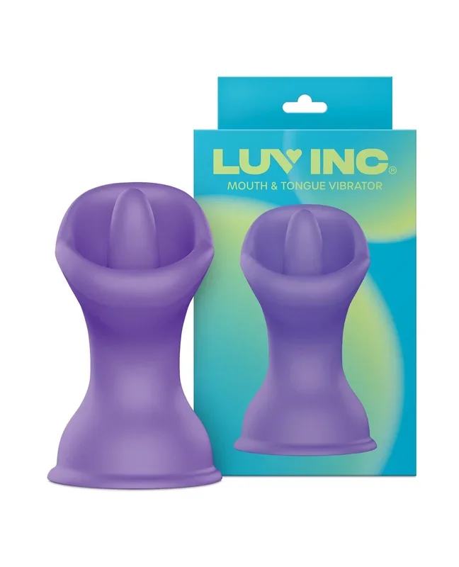 Luv Inc. Mouth & Tougue Suction Cup Vibrator – Purple