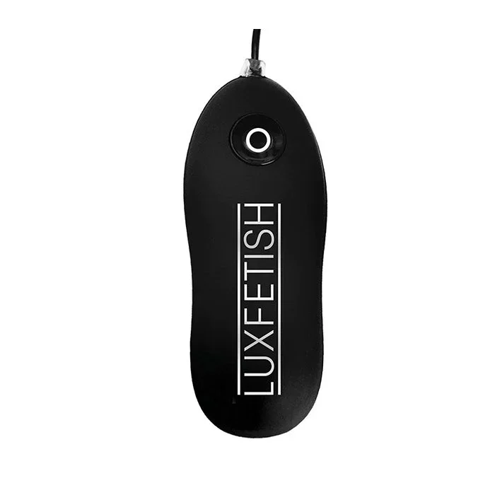 Lux Fetish 4″ Inflatable Vibrating Butt Plug w/Suction Base – Black