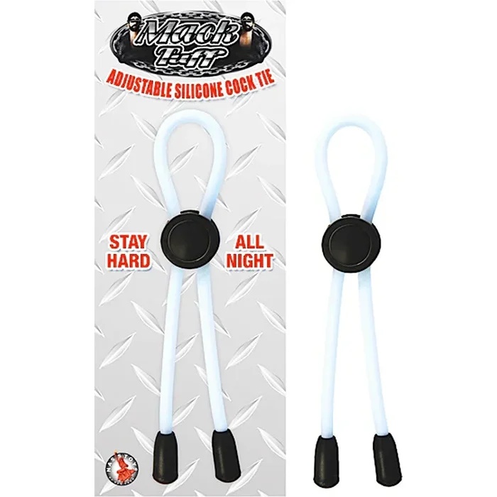 Mack Tuff Adjustable Silicone Cock Tie (Clear) Lasso/Bolo