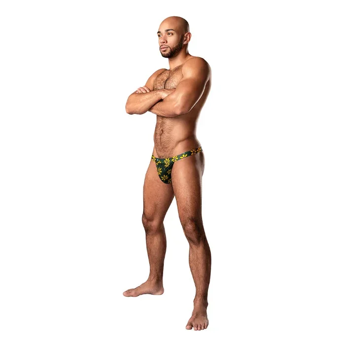 Male Power Petal Power Daisy Print Micro Thong