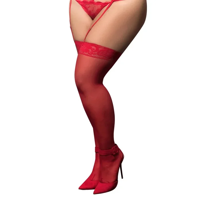 Mapale Lingerie 2025 Volume II – Over Size Mesh Thigh Highs with Lace Top