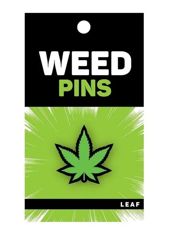 Marijuana Leaf Green Enamel Pin