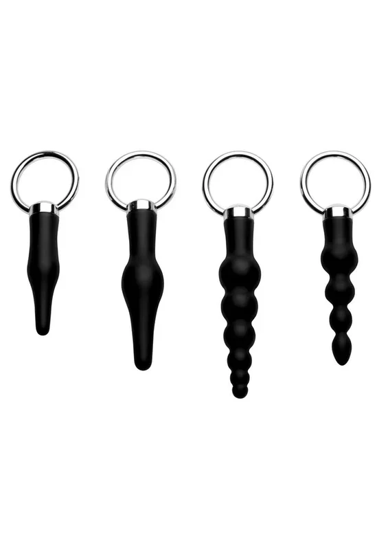 Master Series 4 Piece Anal Rimmer Ringed Silicone Kit