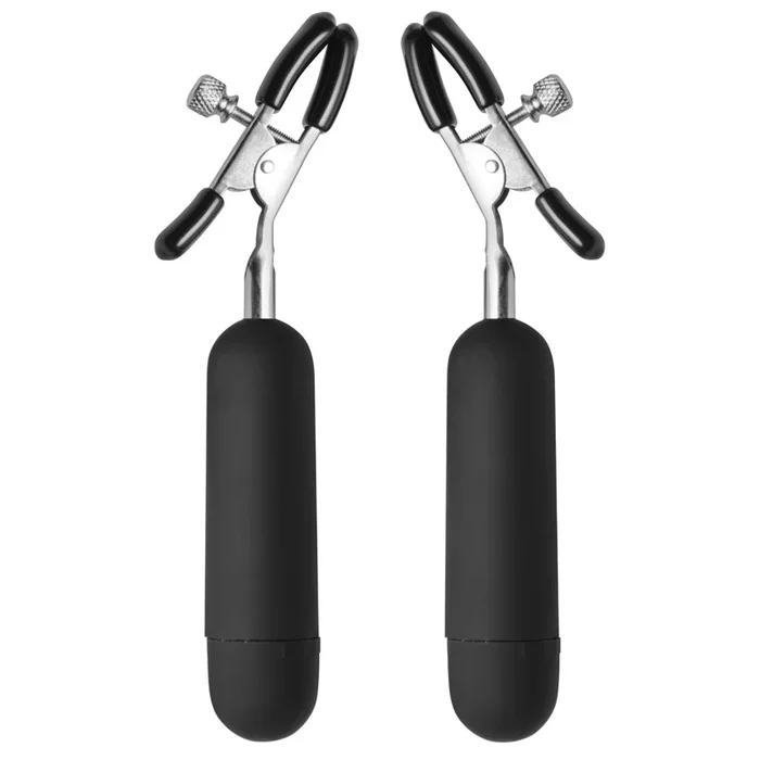 Master Series Dark Passion Vibrating Nipple Clamps