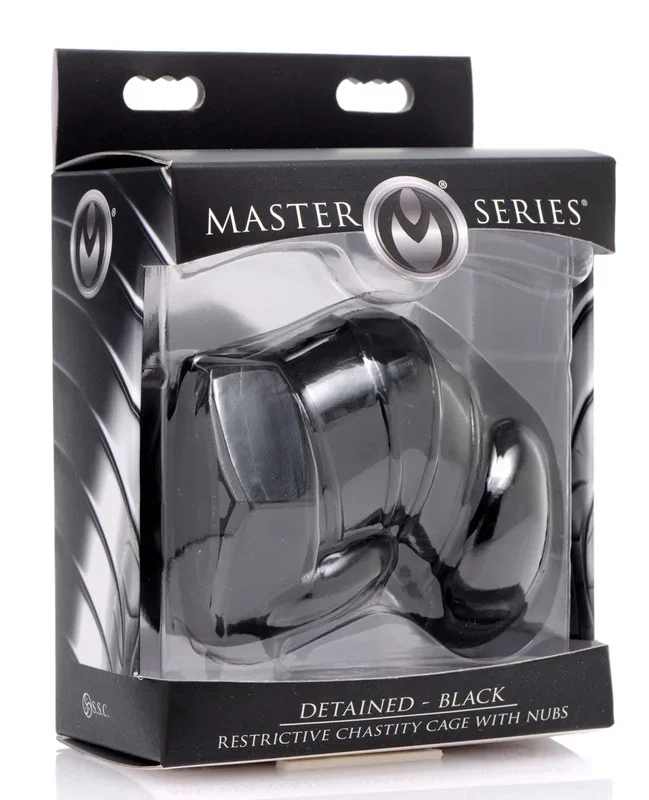 Master Series Detained – Black Restrictive Chastity Cage