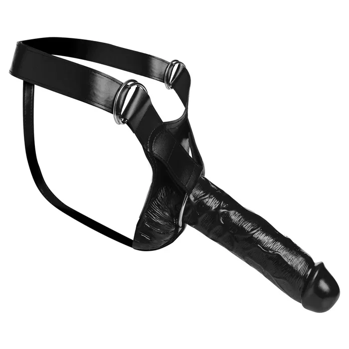 Master Series Infiltrator Hollow Strap-On + 10in Dildo – Black