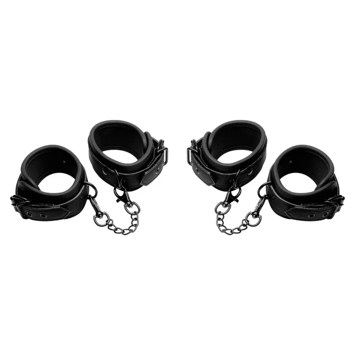 Master Series Kinky Comfort Wrist & Ankle Cuff Set Black
