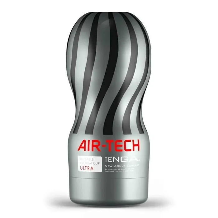 Masturbator “TENGA Air Tech” – with structured interior & lubricant sample 15.5 cm (silver)