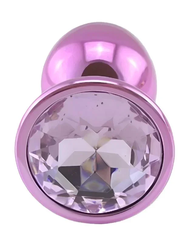 Metal Anal Plug Pink Small