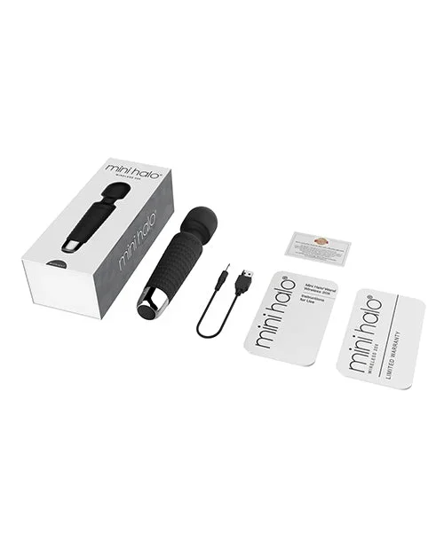 Mini Halo Wireless 20x Wand Massager Midnight Bendable Neck Silicone