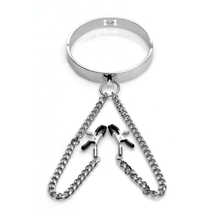 Mistress by Isabella Sinclaire Slave Collar with Nipple Clamps