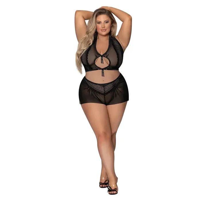 Modern Romance Tie Front Halter & Tap Panty