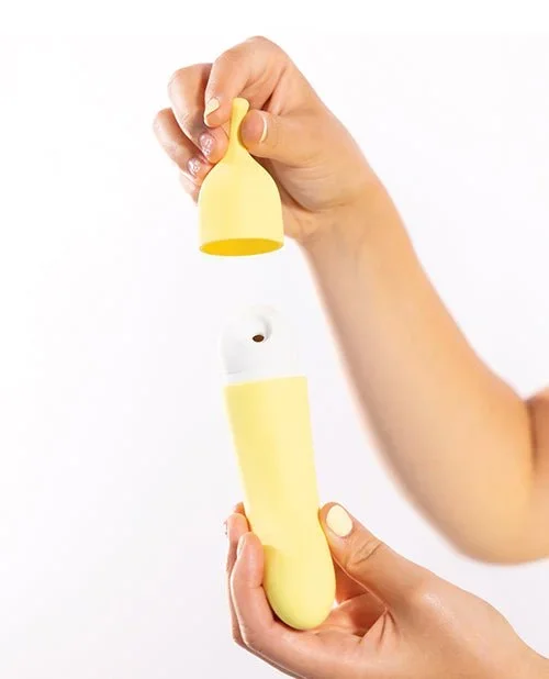 Natalie’s Toy Box Banana Cream Air Pulse & G-Spot Vibrator – Yellow