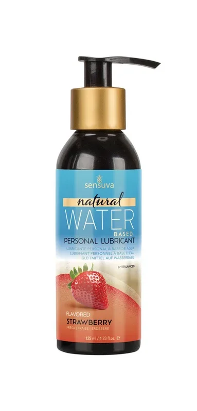 Natural Water-Based Personal Lubricant – Strawberry 4 Fl. Oz. (125ml) Bottle
