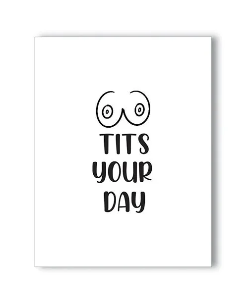 Naughty Greeting Card Tits Your Day With Envelope Included