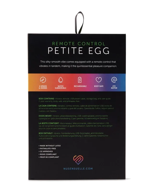 Nu Sensuelle Remote Control Petite Egg 15 Function – Blue