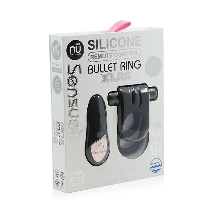 Nu Sensuelle Silicone Remote Control XLR8 Turbo Boost Bullet Ring – Black