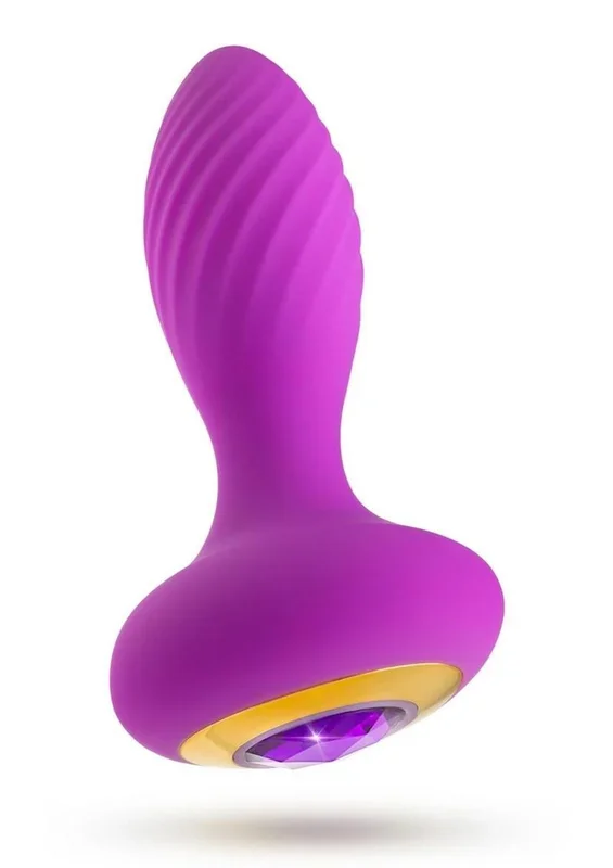 Oh My Gem Charm Rechargeable Silicone Anal Plug – Amethyst