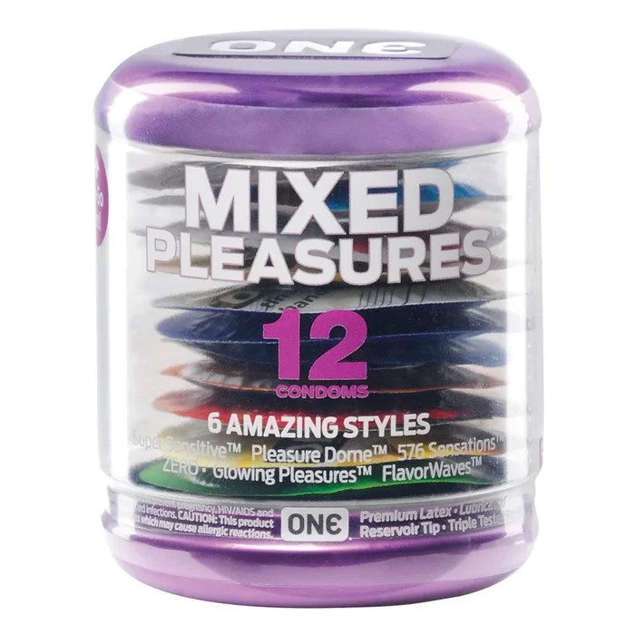ONE Mixed Pleasures Condoms – Jar of 12