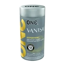 ONE Vanish Hyperthin 12 Count Lubricated Latex Condoms