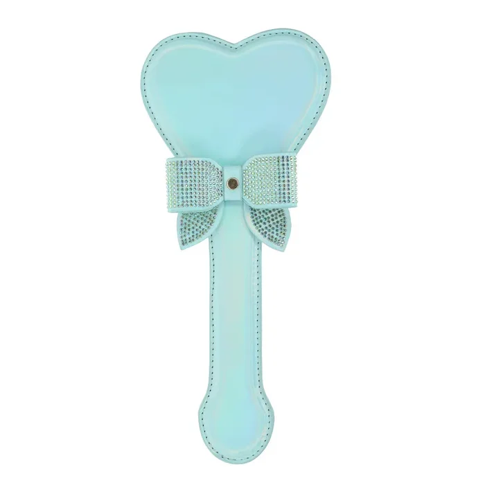 Ouch! Paris Crystal Bow & Holographic Faux Leather Heart Paddle