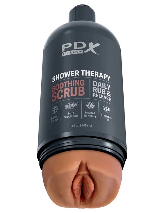 PDX Shower Therapy Soothing Scrub in Tan