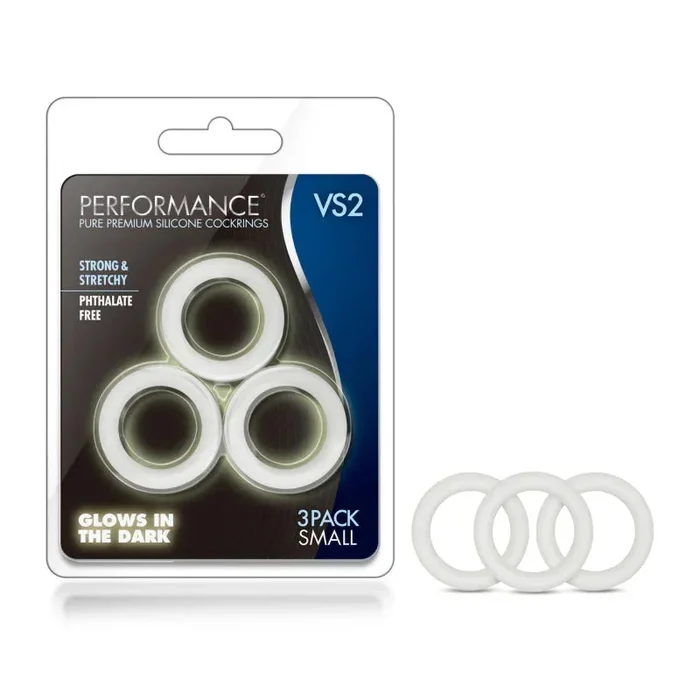 Performance – Vs2 Pure Premium Silicone Cockrings – Small – White