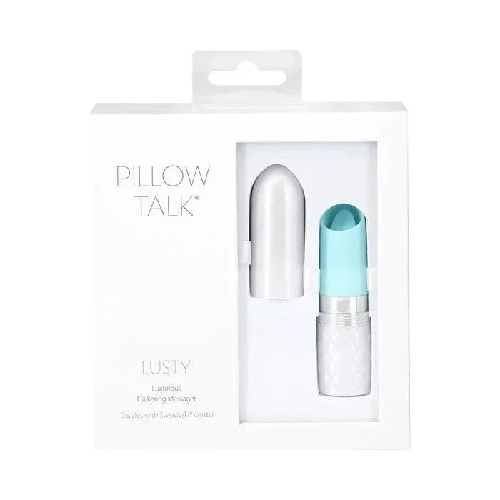 Pillow Talk Lusty Silicone Flickering Lipstick Vibrator with Swarovski