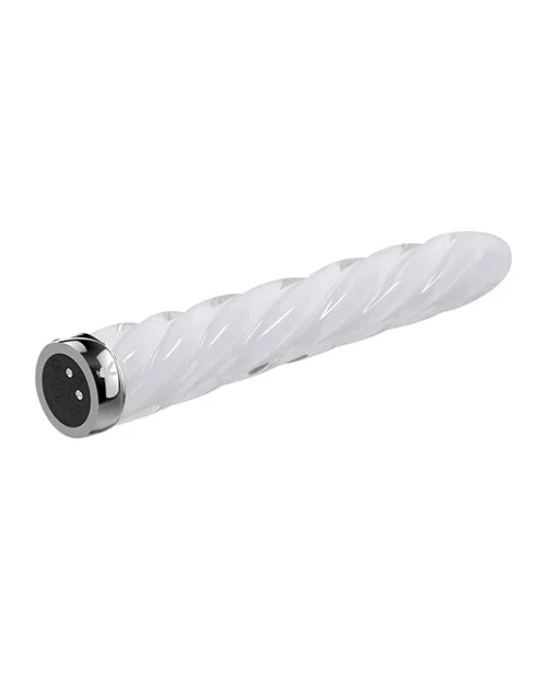 Playboy Pleasure In the Twist Glass Vibrator – White
