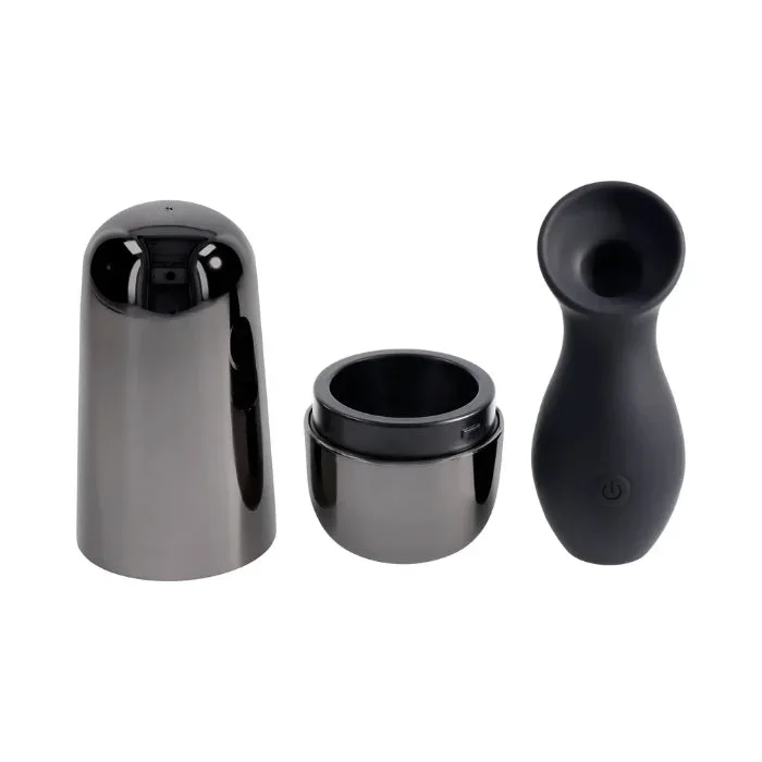 Playboy The Jet Set Sucker Rechargeable Silicone Travel Friendly Suction Massager With Charging Case