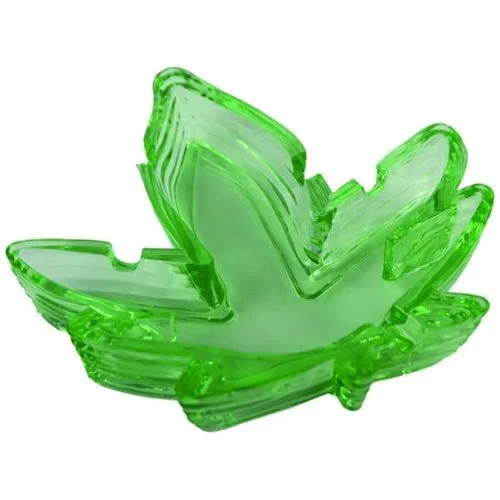 Pot Leaf Ashtray Green